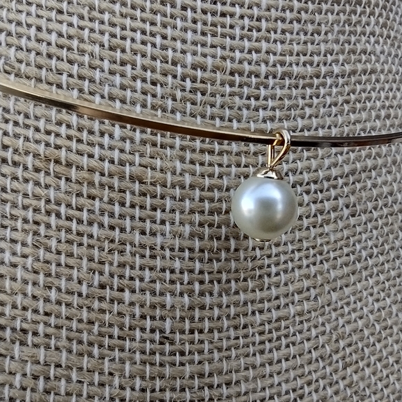 Vintage Sarah Coventry Gold Tone and Pearl Collar Necklace - Picture 6 of 6